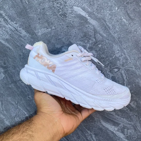 Hoka | Shoes | Hoka Clifton 6 White Rose Gold | Poshmark display picture 1